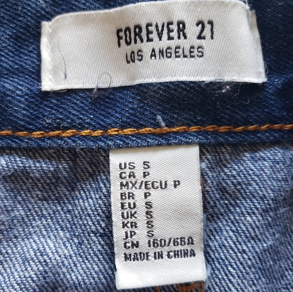 Forever 21 Premium Denim Aline Mini Skirt - Picture 3 of 5